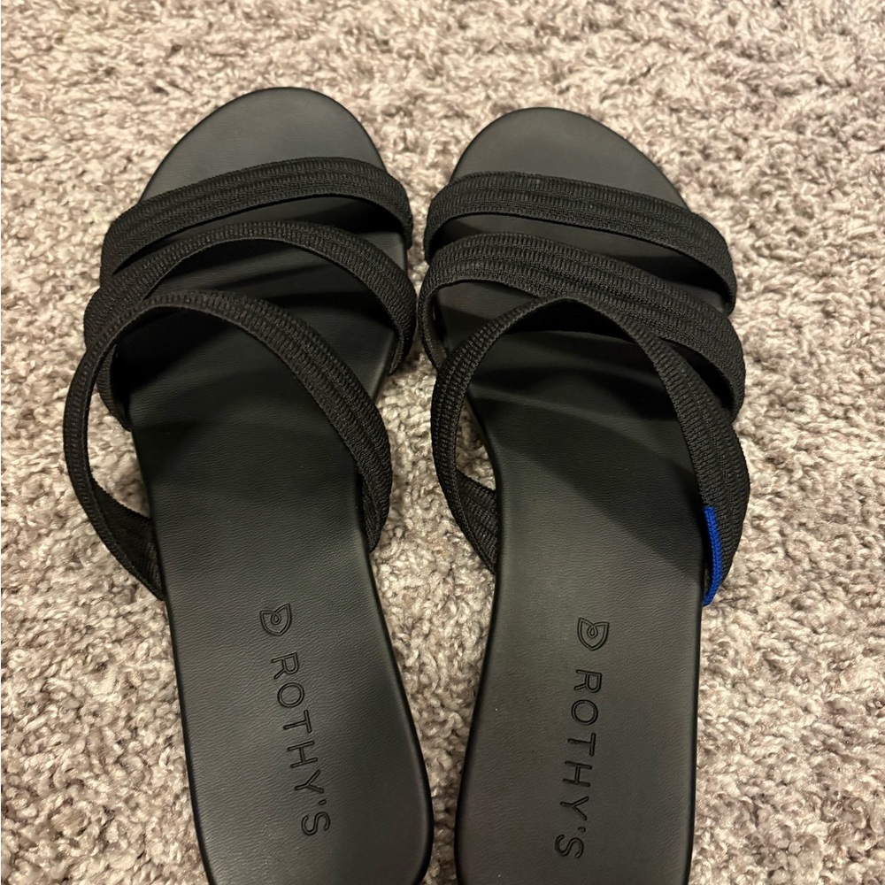 Rothy's Black Strappy Sandals